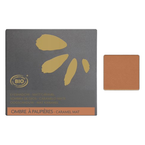 Enveloppe et godet caramel mat cosmétique bio